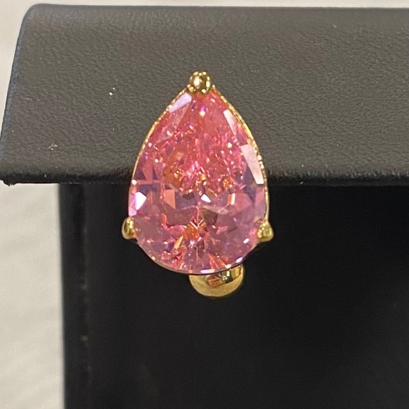 Pink & Gold Jeweled Belly Button Ring - Picture 1 of 1